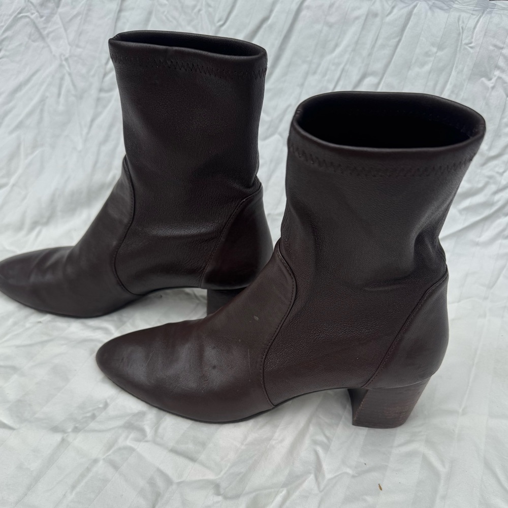 Stuart Weitzman Brown Leather Yuliana Ankle Boots